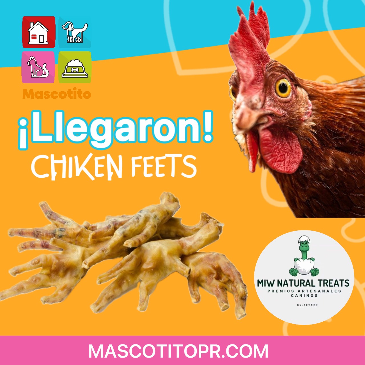 Chicken Feet Miw Natural Treats