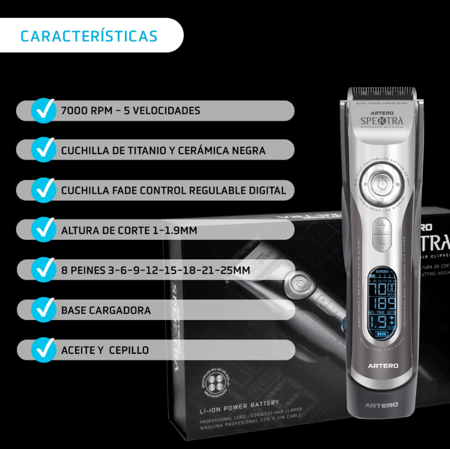 ARTERO SPEKTRA CORDLESS CLIPPER