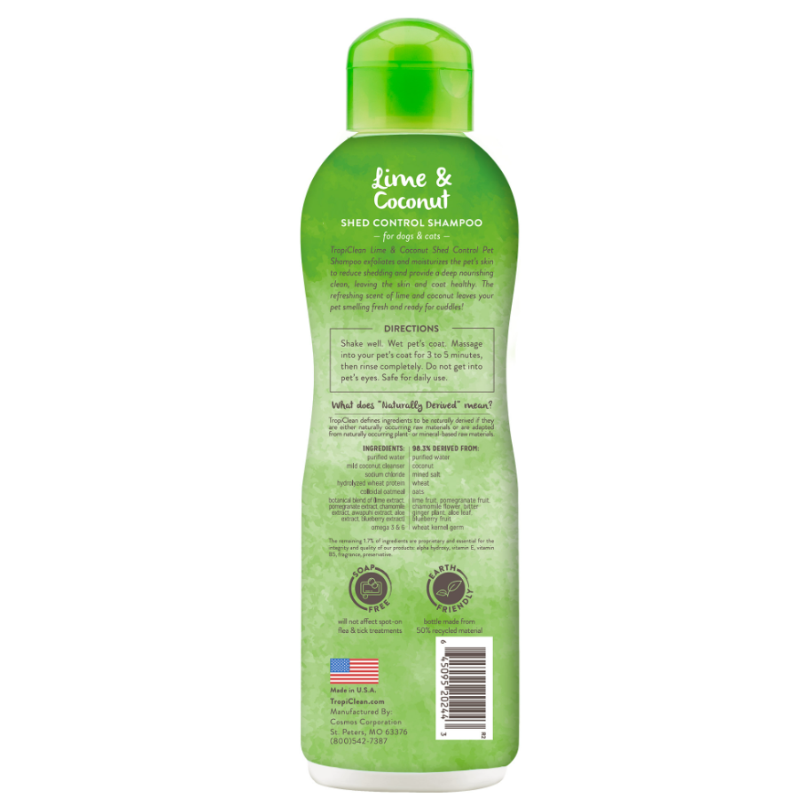 Lime & Coconut Shed Control Shampoo for Pets