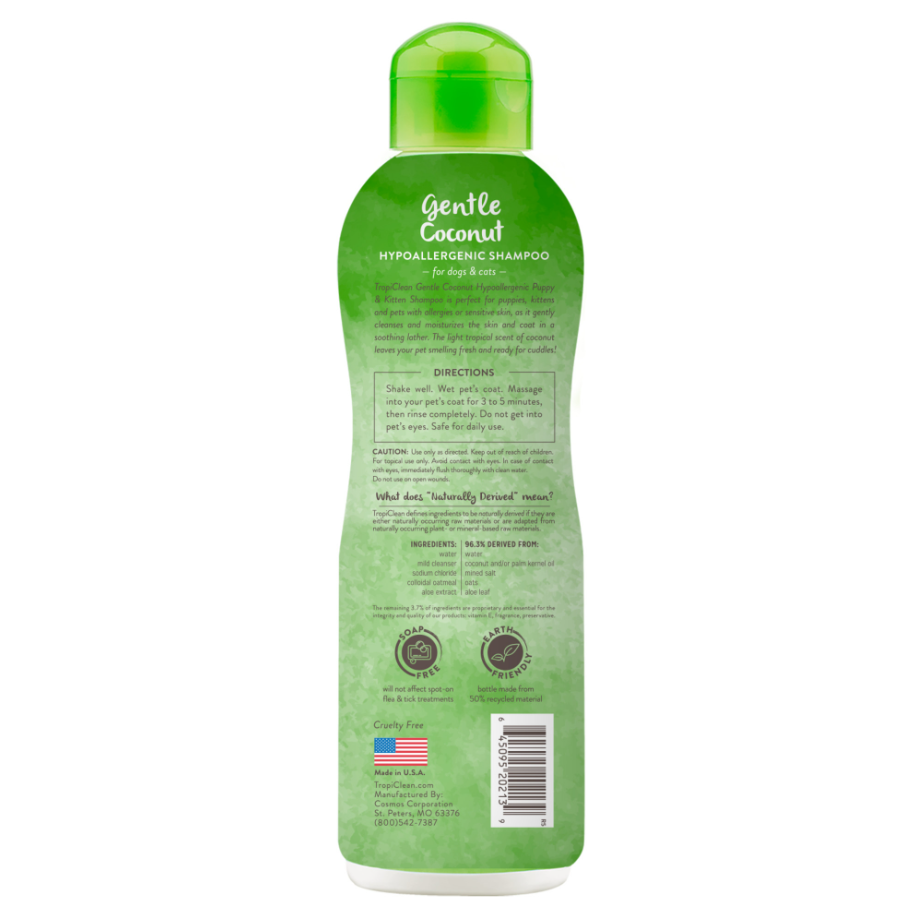 Gentle Coconut Hypoallergenic Shampoo for Puppies & Kittens