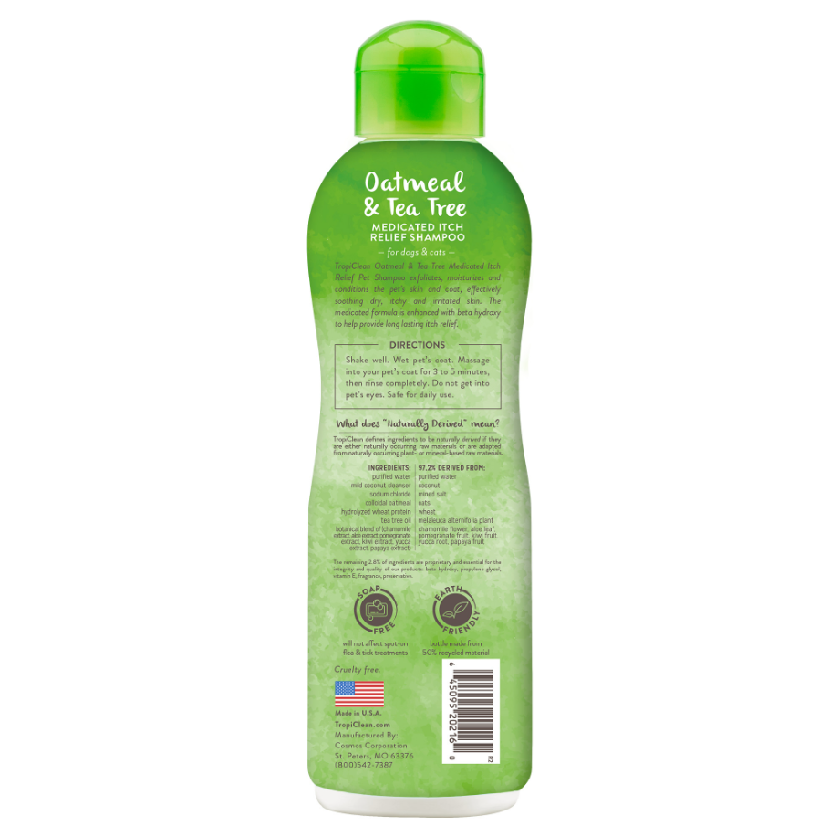 Oatmeal & Tea Tree Medicated Itch Relief Shampoo for Pets